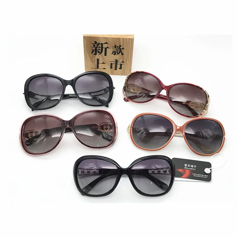 Vazrobe солнцезащитные очки оптом Для женщин Поляризованные крупные черные женские