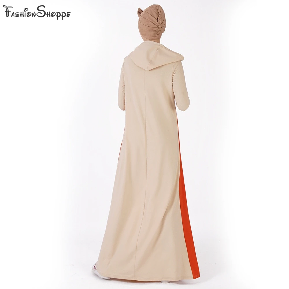 Женское повседневное длинное платье с капюшоном мусульманское макси для девушек