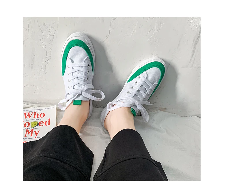 INS hot women Canvas shoes 22.5-25 cm length bottom shoes flat bottom half tow canvas shoes no heel lazy shoes Half slipper