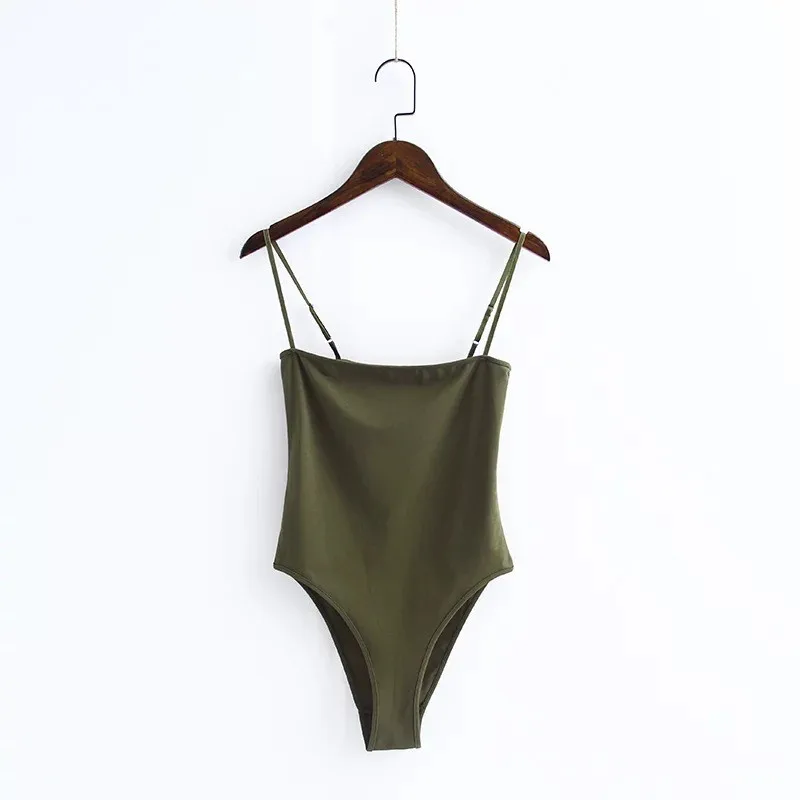 Летний сексуальный комбинезон на бретелях с открытой спиной боди сиамское