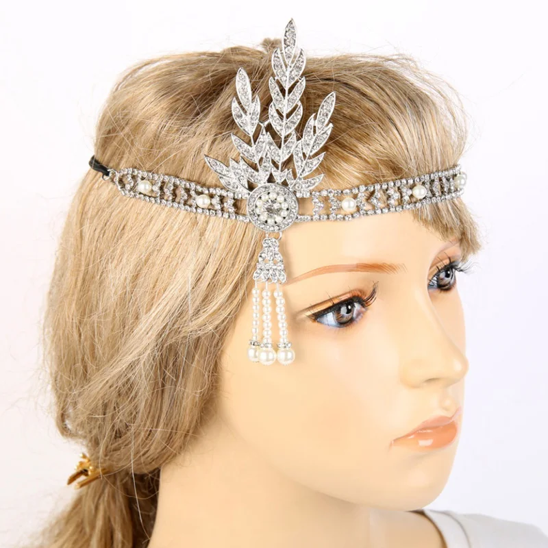 Бесплатная доставка 1 шт. повязка на голову Gatsby Crown Стразы соединитель для