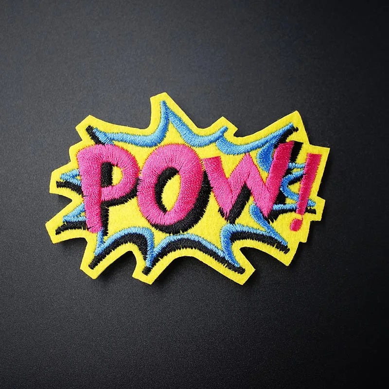 POW (Размер: 5 5х8 см) DIY Значки для ткани вышитые аппликации Швейные нашивки наклейки