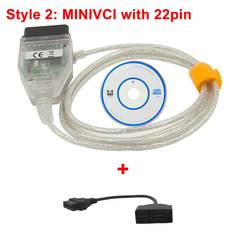 TIS Techstream V14.20.019 для TOYOTA MINI VCI J2534 для Toyota 22pin 17pin FTDI OBD OBD2 автомобильный диагностический инструмент сканер кабель - Цвет: MINIVCI with 22pin