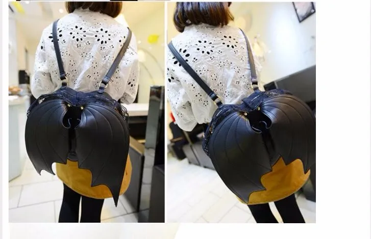 1 шт. женский рюкзак летучая мышь|schoolbag for girls|bat wingschoolbag women |