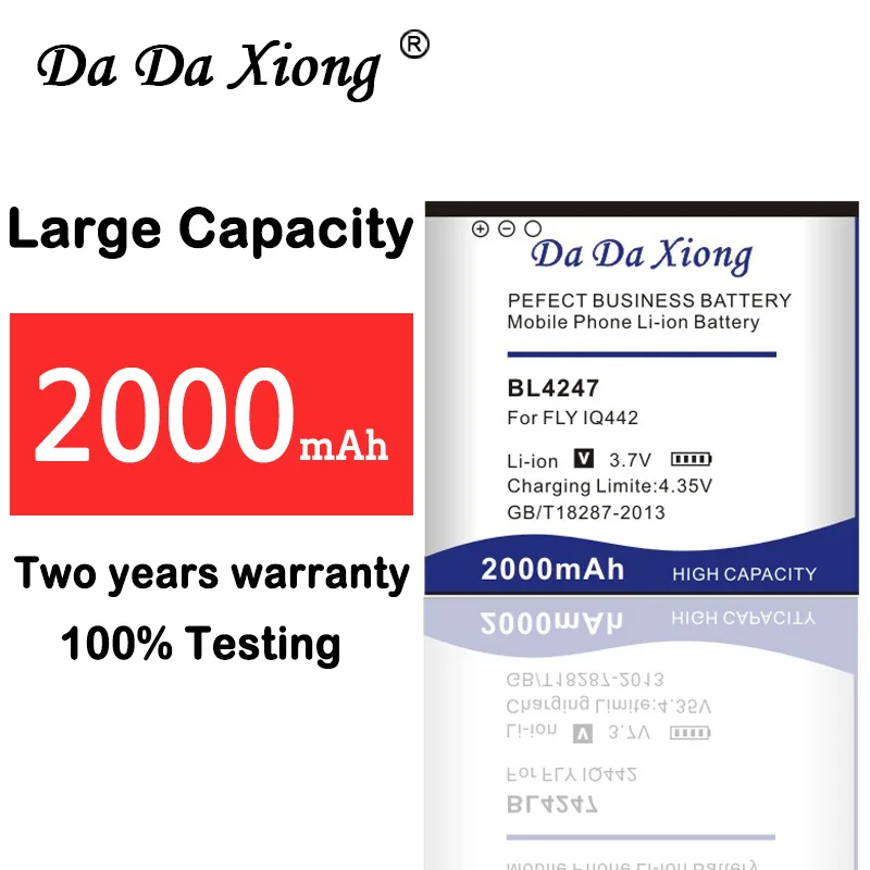 

Литийионный аккумулятор DaDaXiong BL4247 2000 мА · ч для телефона FLY Iq442 Quad Miracle 1