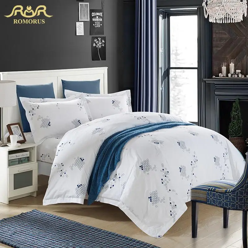 ROMORUS белое одеяло для гостиниц покрывало комплект высокое качество 4 шт. хлопок Stan