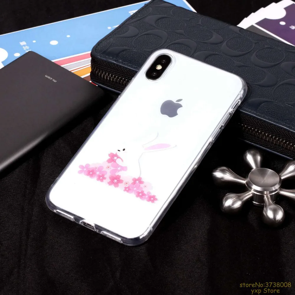 Мягкий силиконовый чехол для телефона из ТПУ с цветком серии простой стиль Apple