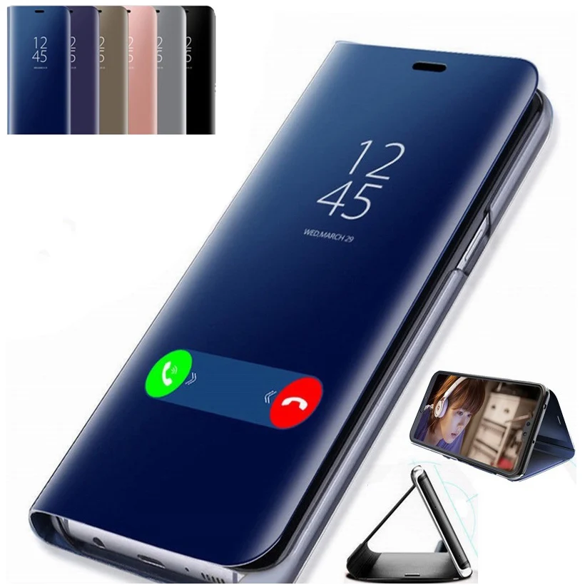 Smart Mirror Flip Case For Samsung Galaxy S8 S9 Plus S10 S10e S7 Edge S6 Note 9 8 J7 J5 2016 A6 A8 J4 J8 J6 2018 A5 2017 Cover |