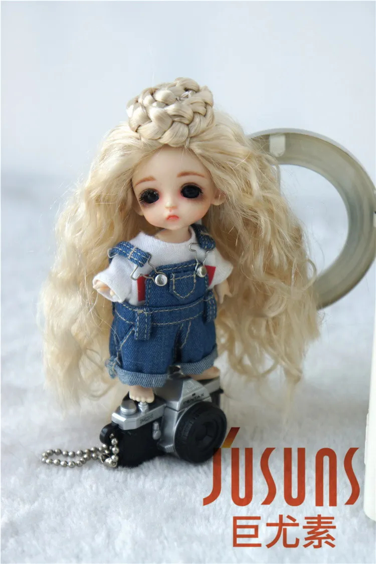 3-4inch Blond SM202 JD097 1/12 1/8 красочные модные куклы парик красивый балетный кукольный парик для куклы Размер 3-4 дюймов 5-6 дюймов BJD аксессуары для кукол - Цвет: 3-4inch Blond SM202