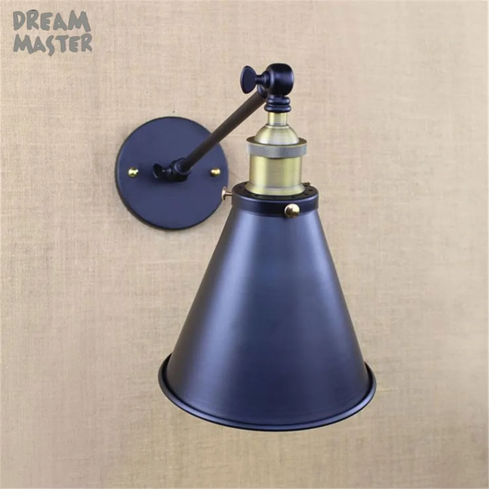 Настенный светильник винтажный металлический черный|light ceiling lamp|light consolelight bulb lamp |