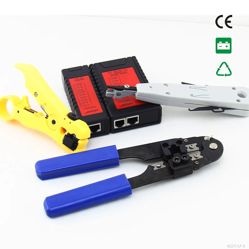 4in1 noyafa nf-1201 линии finder RJ45 щипцы+ krone+ Стриптизерша Провода Tracker Тон набор инструментов LAN Сетевой кабель тестер