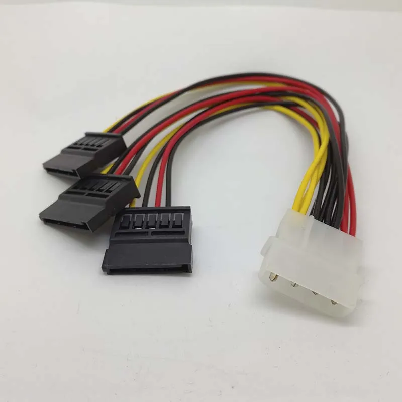 Новый 4 булавки IDE Molex до 3 Serial ATA SATA Мощность разветвитель кабеля разъема |