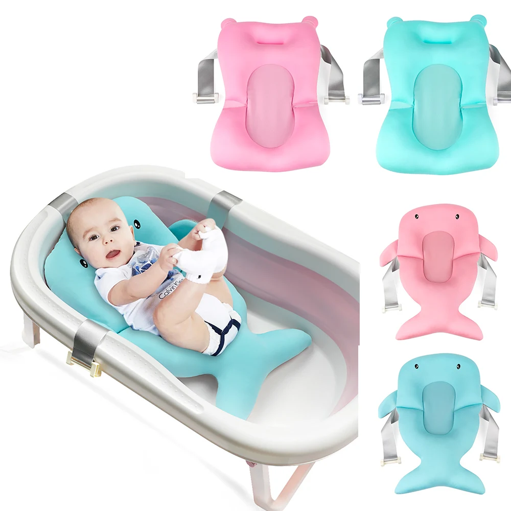 

Portable Baby Bath Accessories Newborn Bathing Cushion Non-Slip Bathtub Mat Bath Seat Support