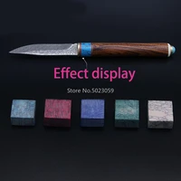 1piece artificial turquoise diy knife handle material for damascus cutting tool septum