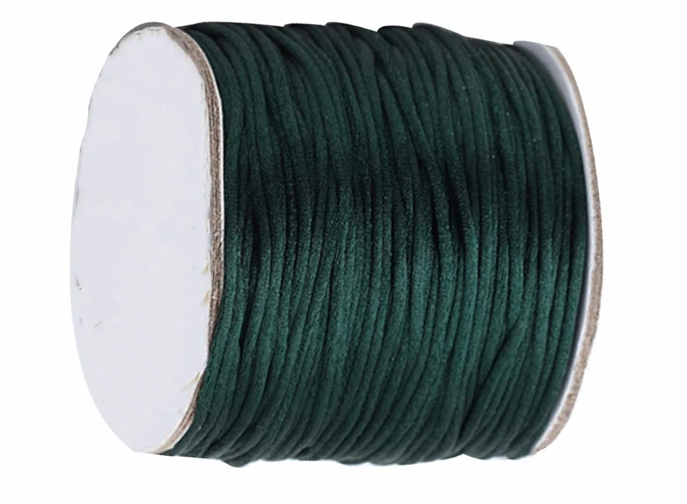 Лидер продаж! Нейлоновый шнур с атласной нитью 1 5 мм цвет зеленый джунгли