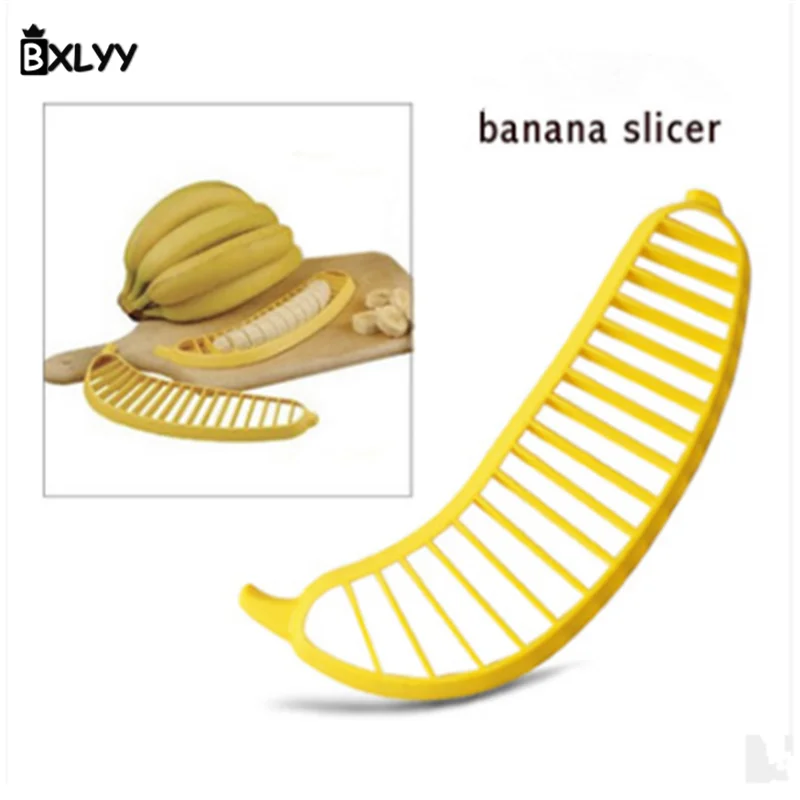 Bxlyy Горячая Кухня Пластик слайсер банана гаджет дома овощерезка Кухня аксессуары из нержавеющей стали, для бананов Slicer.7z