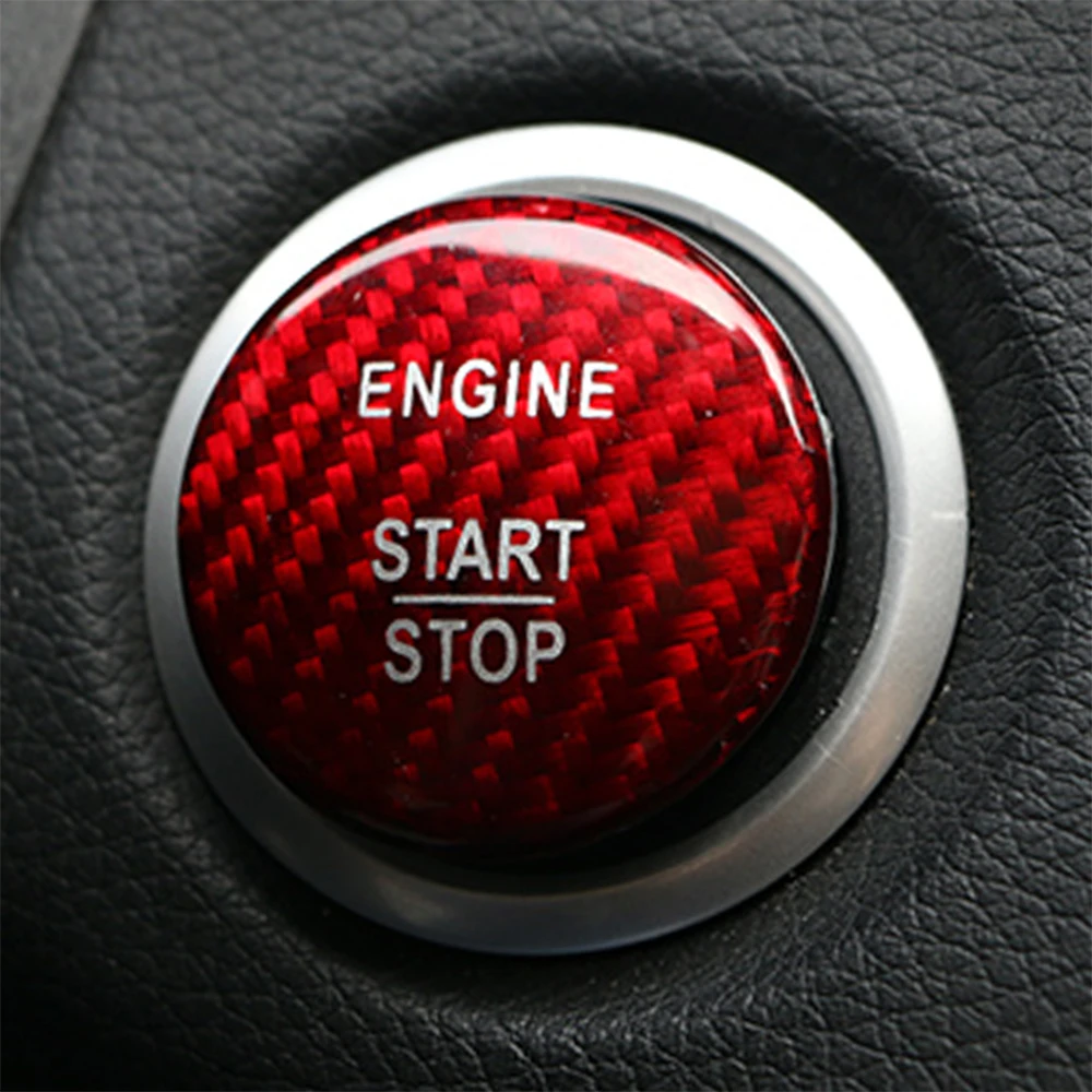 

For Mercedes Benz A B C GLC GLA CLA ML GL Class W176 W246 W205 X253 X156 C117 Engine Start Button Carbon Fiber Cover Car Styling