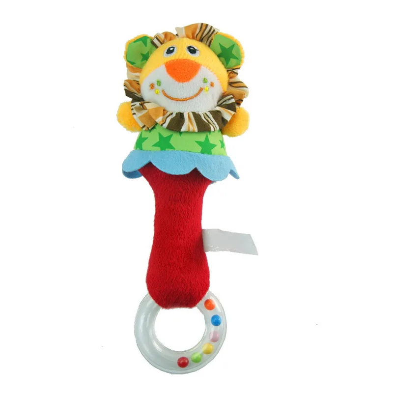 lion Детская погремушка, кольцо, колокольчик, игрушки, плюшевые животные, ручные колокольчики, игрушка для новорожденного, для раннего развития, кукла, рождественские подарки - Цвет: lion