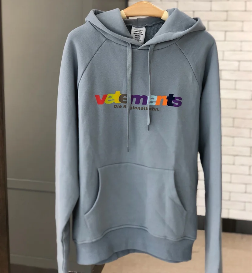 

Vetements Hoodie Men Women 1:1 High Quality Pullover Fashion Hip Hop Sweatshirts 2018 New Arrived Vetements Hoodie