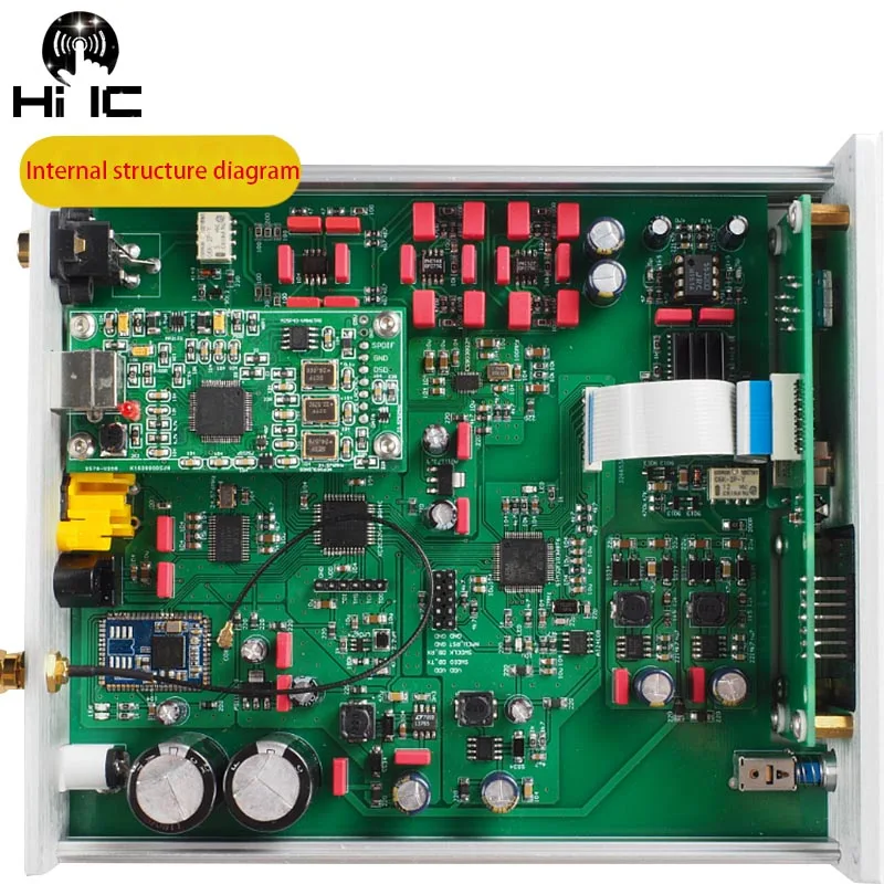 Hi Fi аудио декодер ES9038Q2M USB DAC XMOS XU208 DSD512 32 бит/384 кГц TPA6120A2 COAX/OPT/USB/Bluetooth 5 0 вход OLED
