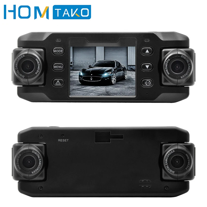 Автомобильный видеорегистратор Full HD с регулируемым двойным объективом
