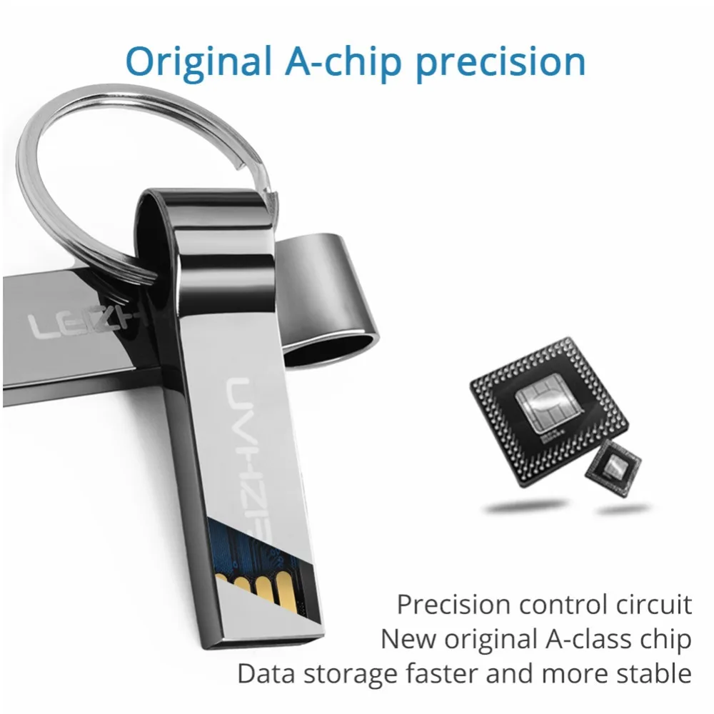 LEIZHAN 64 флэш в виде ключа цепь памяти 16 usb совместимо с ПК и смартфоном накопитель 32