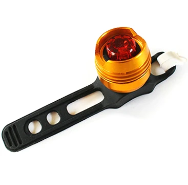 Golden Red Light Алюминиевый велосипедный передний задний шлем красный белый светодиодный светильник-вспышка s Предупреждение льная лампа для безопасности велосипедный предупреждающий светильник водонепроницаемый - Цвет: Golden Red Light