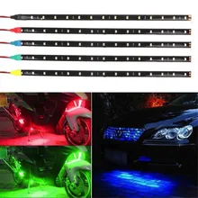 30CM LED Motorcycle Decorative Lamp Strip Waterproof Flexible Underbody Boat Atmosphere Decorative Lamp Red Green Blue White