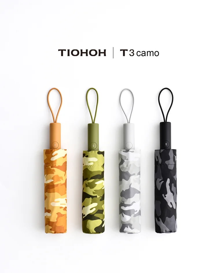 Tiohoh военный камуфляж автоматический зонт Для мужчин Для женщин 190 T тефлон эпонж ткань открытый путешествия складные зонты от дождя Цвета Paraguas