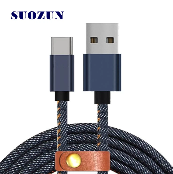 Кабель USB Type C SUOZUN 2 А кабель для быстрой зарядки и передачи данных Type-C зарядного