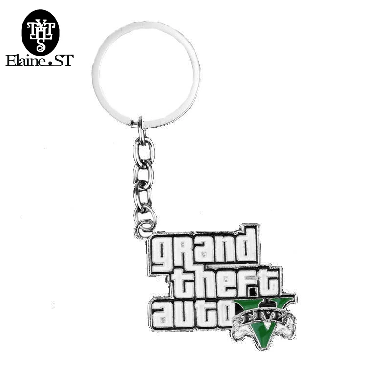 Оптовая продажа брелок для ключей с логотипом GTA 5 игр Inspire Grand Theft Auto V украшения