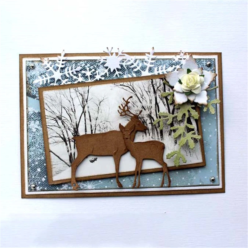 YaMinSanNiO Deer Dies Metal Cutting New 2019 for Card Making Scrapbooking DIY Album Decor Paper Craft Stencil Die Cut | Дом и сад