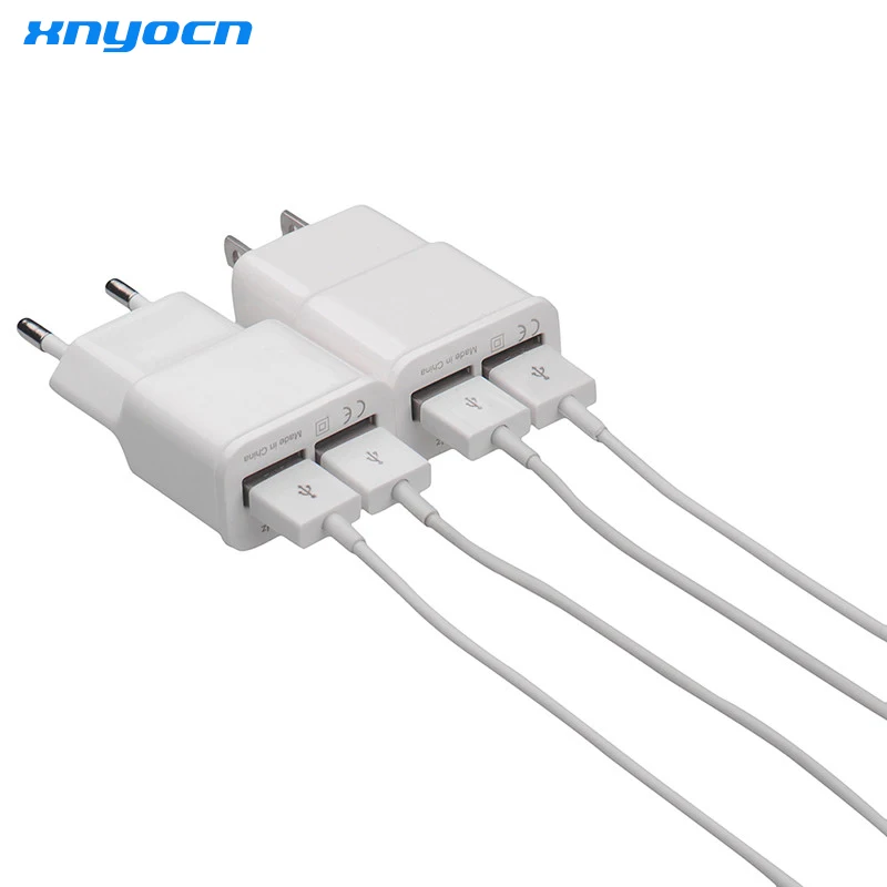 Xnyocn 5V 2A EU 2 USB адаптер для мобильного телефона настенное зарядное устройство Micro Data
