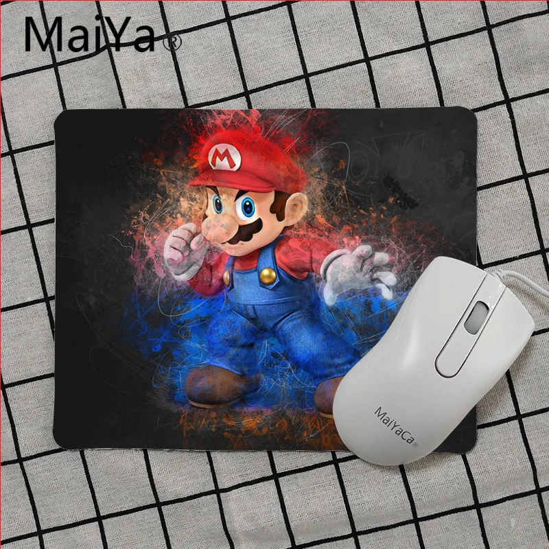 No Lock Edge18x22cm Maiya Высокое качество Супер Марио красивые коврик для мышки в стиле аниме Гладкий блокнот настольные компьютеры коврики игровой коврик для мыши - Цвет: No Lock Edge18x22cm