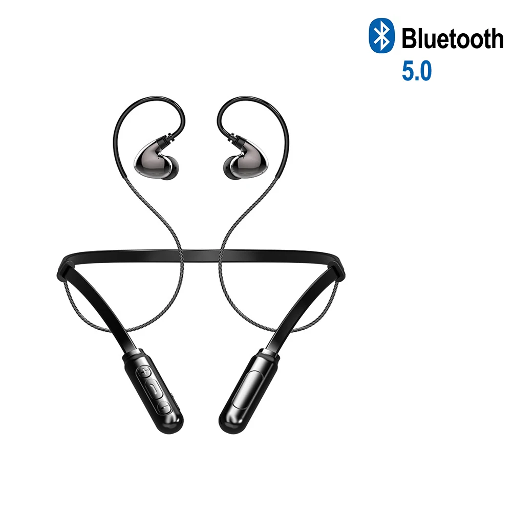 Лидер продаж Новые Bluetooth V5.0 Беспроводной наушники 3D стерео гарнитура с шейным
