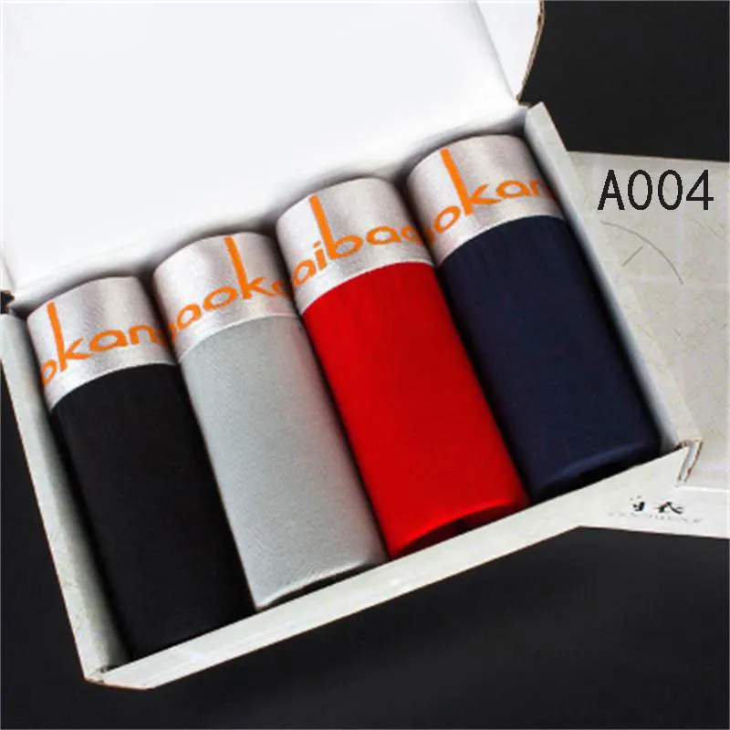 4pieces men's cotton plain underwear gift box four angle pure color pants wholesale | Мужская одежда