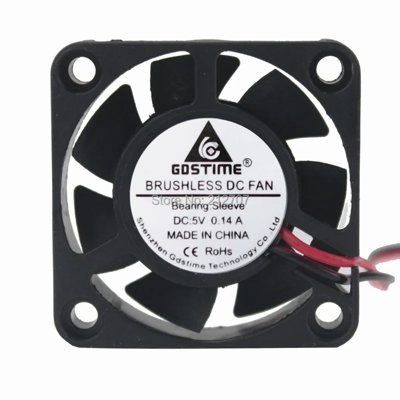 

10pcs/lot Gdstime Dupont 2 Pin DC 5V 40mm 40x40x10mm Mini Cooling Cooler Fan
