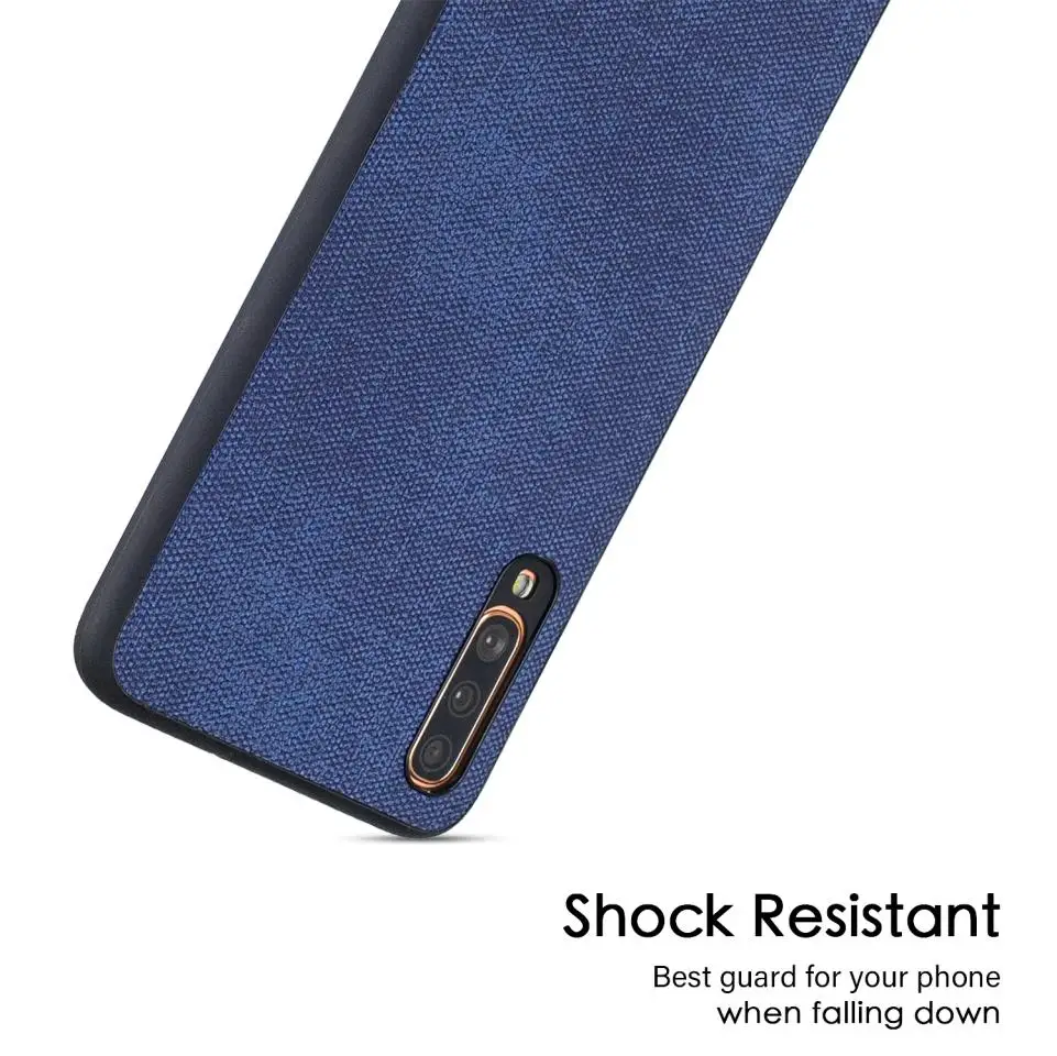 For Samsung Galaxy A70 A50 A30 A20 A10 Case Fashion Casual Denim Leather Rubber TPU Silicone Soft Mobile Phone Cover Shell |