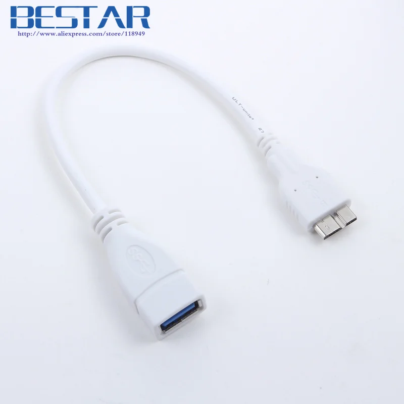 Белый и Черный Micro USB 3.0 9pin OTG хост-диск кабель 20 см USB3.0 AF к micro B | Компьютеры офис
