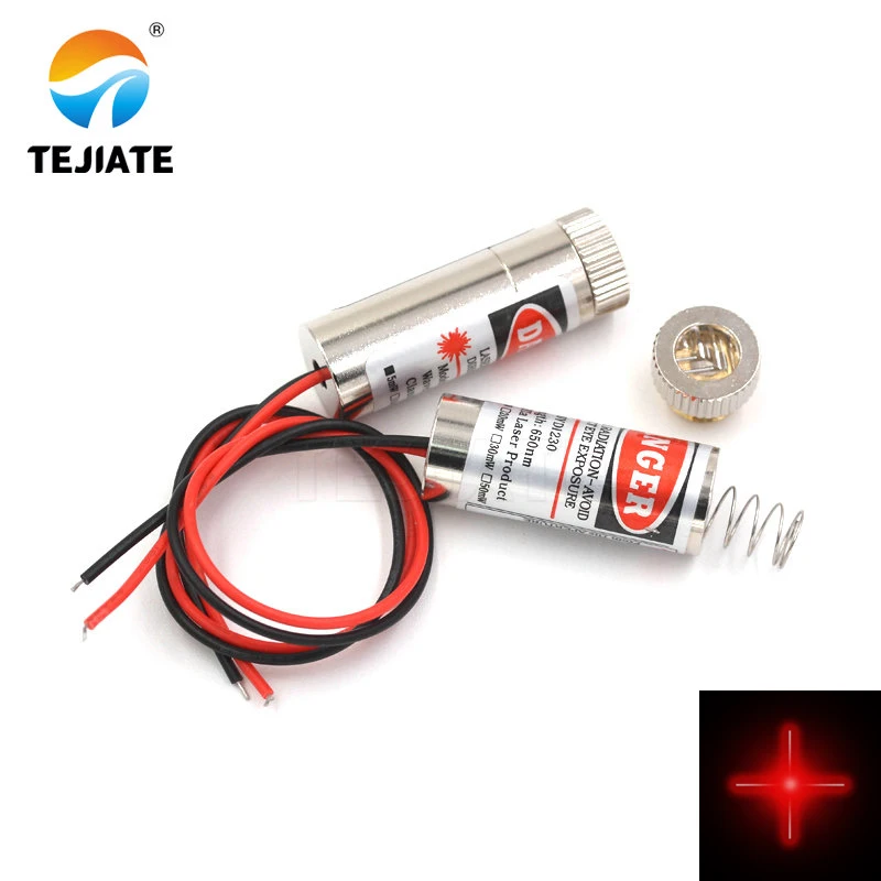 12mm laser diode head 5mW 650nm red dot/line /cross tube infrared sensor module adjustable focal length 3-5V | Электронные