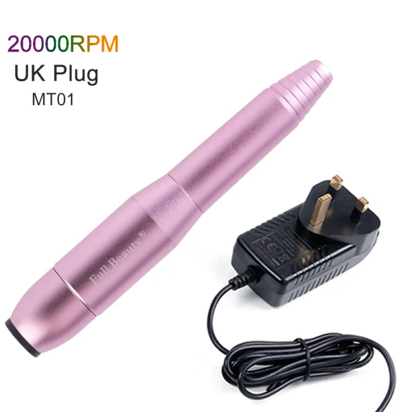 MT01-UK Plug 20000 ОБ/мин профессиональная электрическая дрель для ногтей серебристо-фиолетовая Машинка для педикюра для маникюрной пилки инструменты для маникюра LEMT01-03-1 - Цвет: MT01-UK Plug