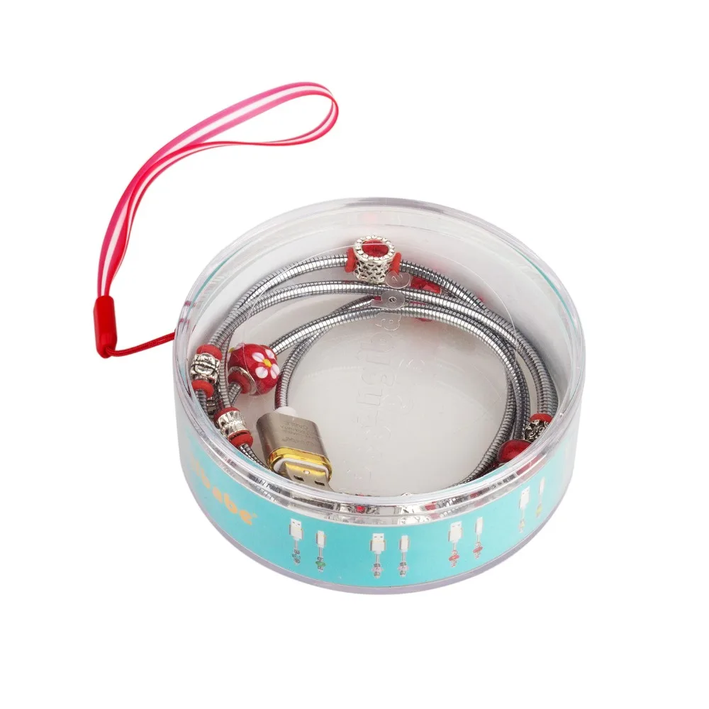 Кабель USB ANGIBABE для быстрой зарядки и передачи данных 2 А 1 м с инкрустацией