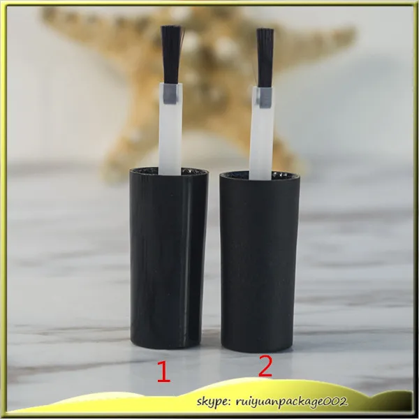 Пустая прозрачная стеклянная бутылка для гель лака ногтей 100 шт. * 7 мл с кисточкой