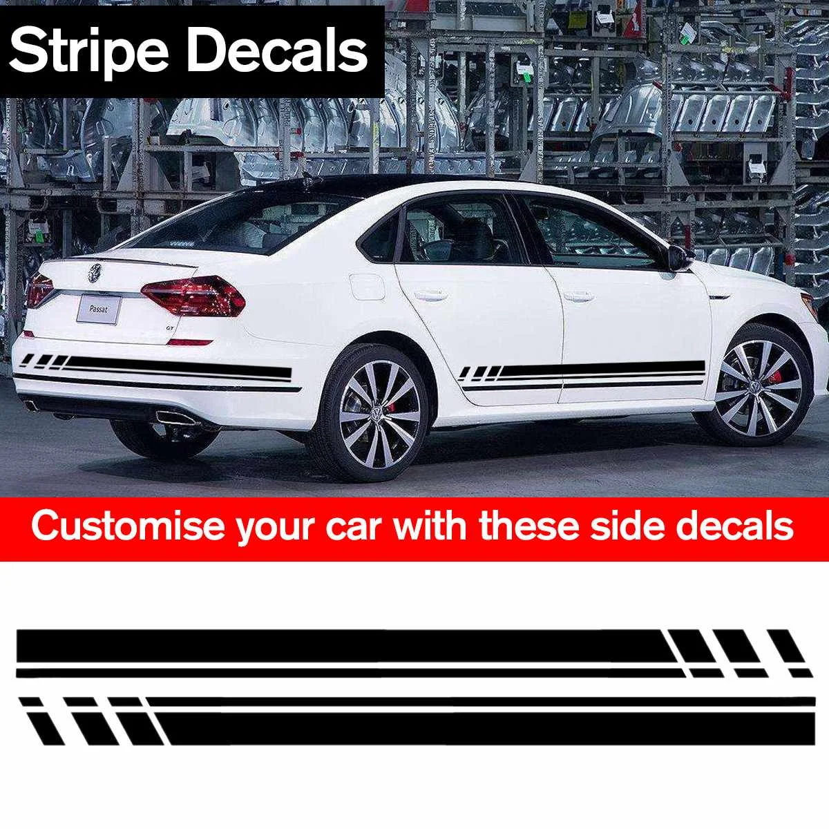 2шт полосы наклейки боковые наклейки для Volkswagen Golf, Volkswagen Polo Lupo GTI gtd R линии полосы GT Scirocco кузова автомобиля Стайлинг