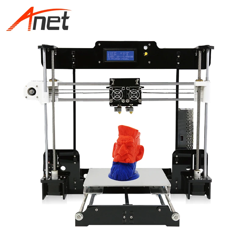 Высокая точность двойной экструдер Prusa i3 3D комплект принтеров Anet A8M imprimante 3d DIY