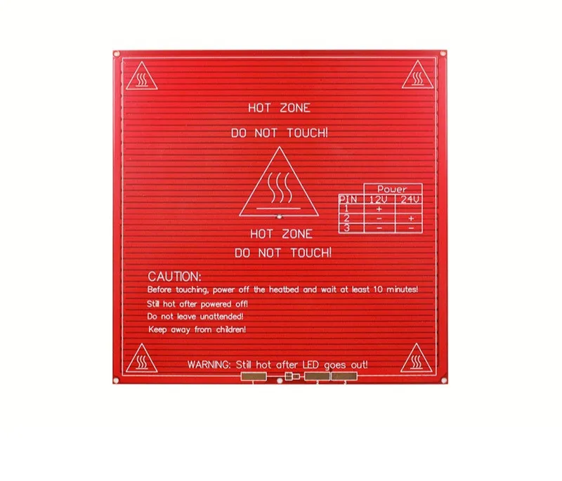 

heat bed 214*214mm 12V/24V dual power supply red PCB MK2B 3D printer
