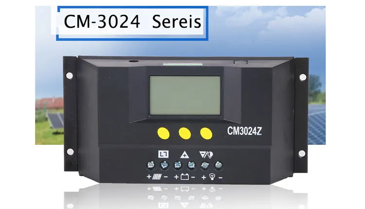 ЖК-дисплей 20A 30A 12 V/24 V солнечный заряд r PWM Контроллер заряда CM3024