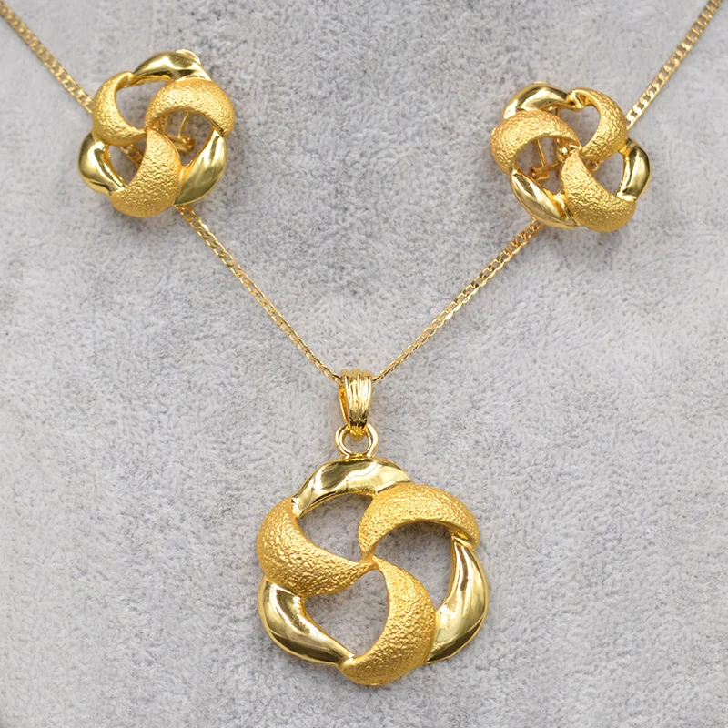 Ювелирные изделия Sunny Jewelry Dubai Модные наборы для женщин кольцо серьги кулон в