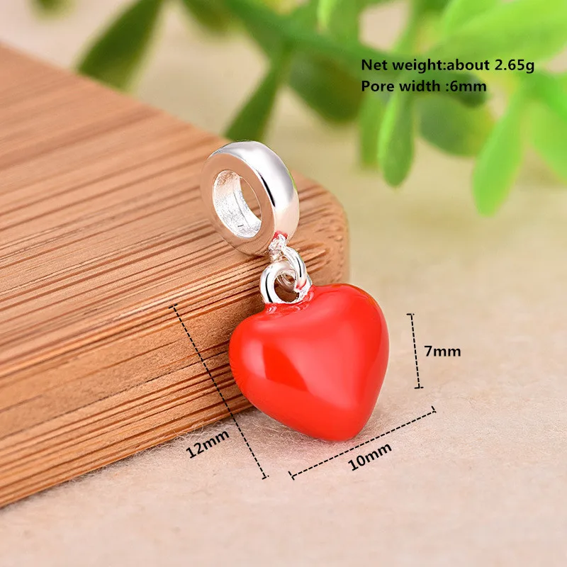 925 серебряные эмалированные Подвески DIY Ювелирные изделия Findding женские браслеты