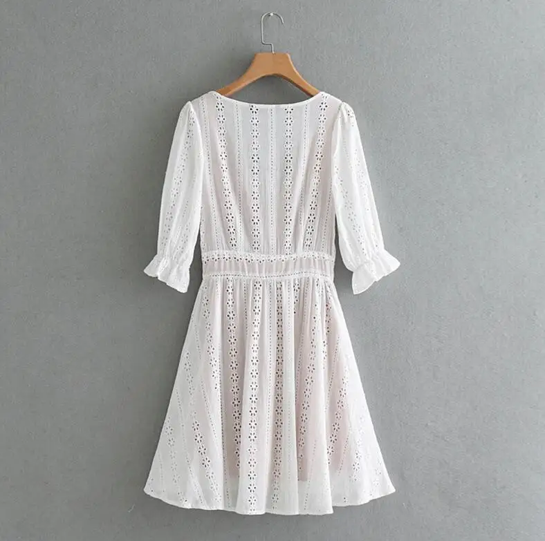 Сексуальное кружевное платье с v-образным вырезом женское осеннее рукавом до